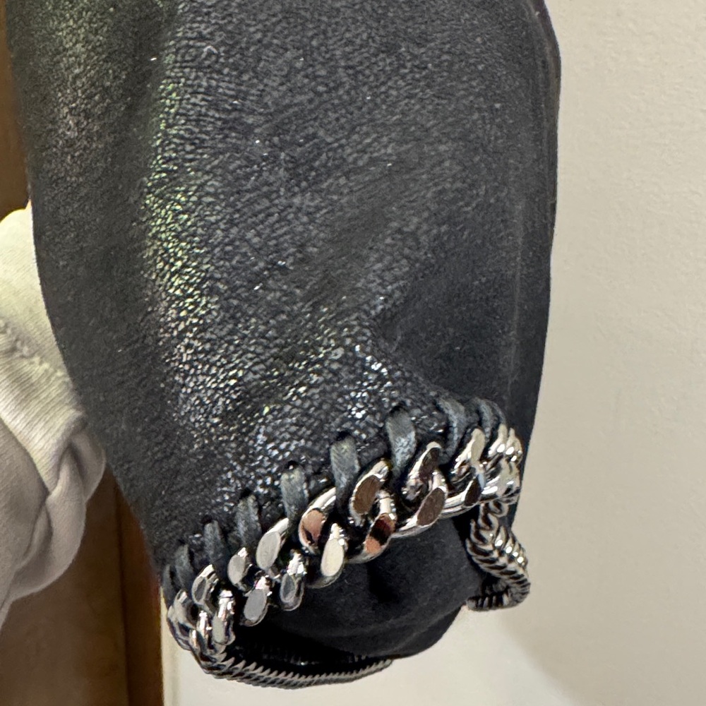 Stella McCartney Falabella Shaggy Dear Small Tote-Black Vegan Leather - Picture 7 of 16